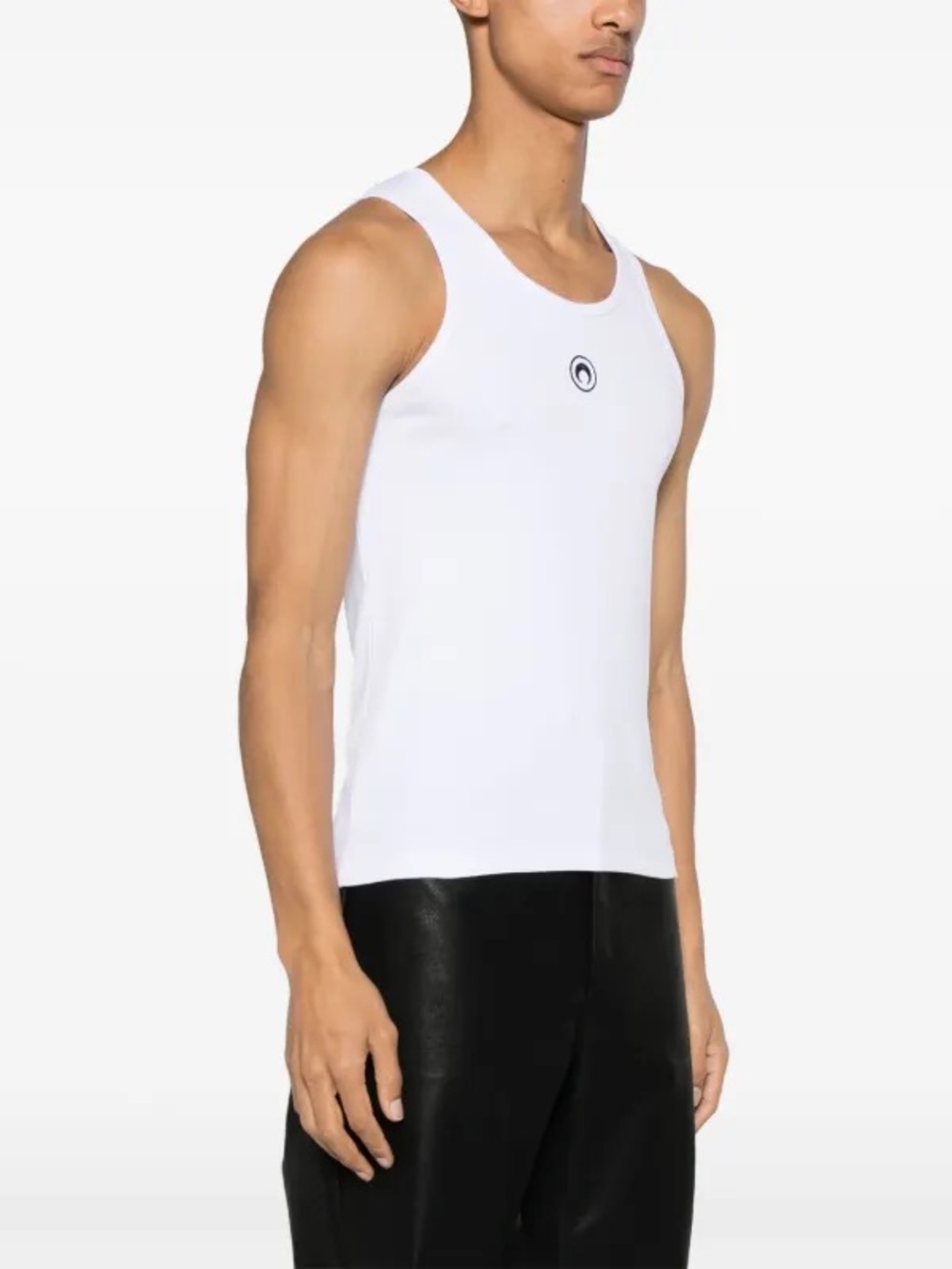 NWT MARINE SERRE White Fitted Tank Top Size L